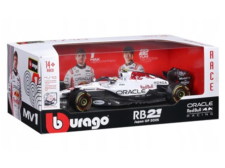 *BBURAGO metal, 1:18 FORMULA  RB 21 Japan GP biały