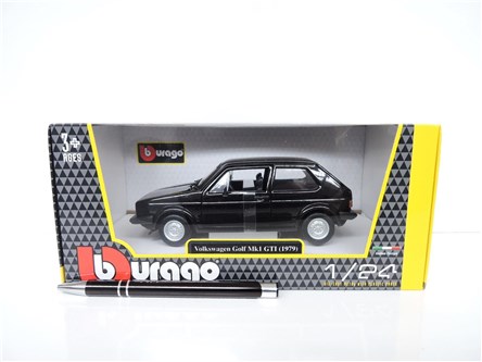 *BBURAGO metal. 1:24, VW GOLF, MK1 1979, black