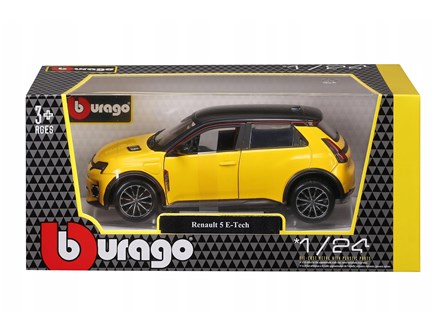 BBURAGO metal, 1:24 RENAULT 5 E-Tech żółty