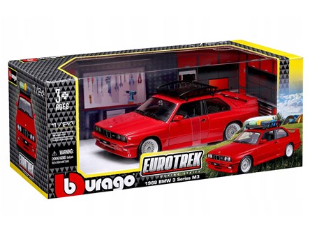 BBURAGO metal, 1:24 EUROTREK 1988 BMW czerwone