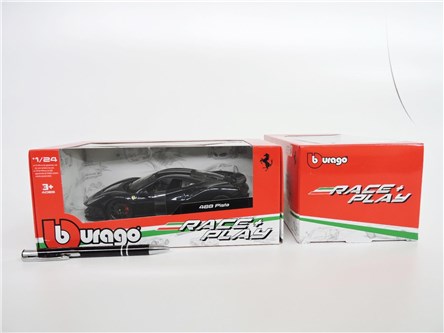 *BBURAGO meta., 1:24, FERRARI 488 Pista blue SILVE
