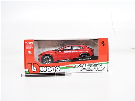 *BBURAGO metal., 1:24, FERRARI R & P, czer.