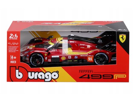 BBURAGO metal, 1:24 FERRARI RACING Le mans czer.