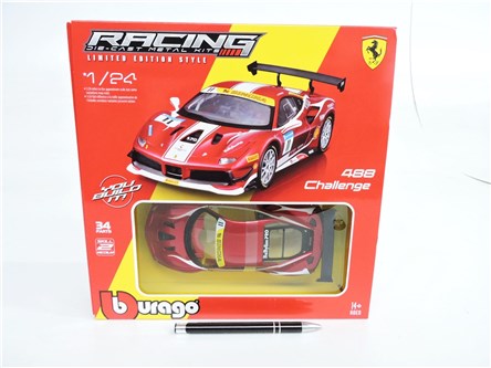 *BBURAGO metal., 1:24, FERRARI 488 CHALL., skład.