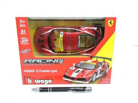 *BBURAGO metal., 1:24 FERRARI 488 CHALLENGE, skład
