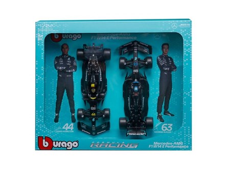 *BBURAGO metal, 1:24, Mercedes-AMG F1 W14, 2PK