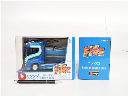 *BBURAGO metal., 1:43,STR FIRE HAUSLERS SCANIA,nie