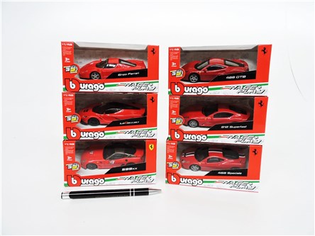 AST. BBURAGO, metal. 1:43 FERRARI RACE &PLAY 10cm