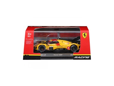 BBURAGO metal, 1:43 FERRARI RACING 499P żółty