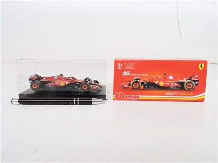*BBURAGO metal. 1:43 Ferrari SF-24 kask, LECLERC