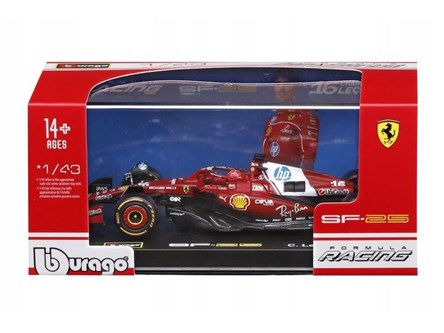 BBURAGO metal, 1:43 FERRARI FORMULA plastik