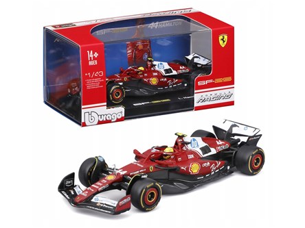 BBURAGO metal 1:43 FERRARI FORMULA Hamilton plasti