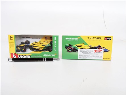 *BBURAGO metal. 1:43 Senna Mclaren F1, TEAM