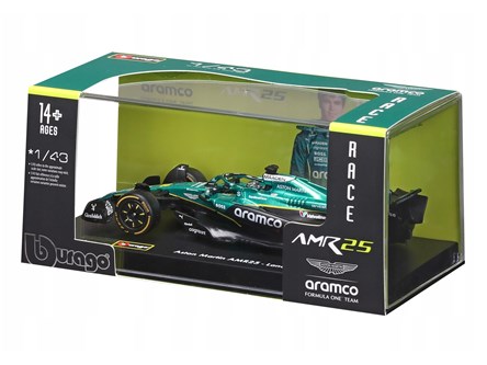 BBURAGO metal,  1:43 ASTON MARTIN AMR25 plastik