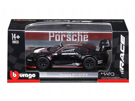 BBURAGO metal, 1:43 RACE  PORSCHE 911 GT3 czarne