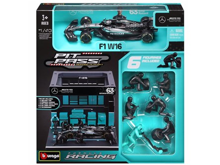 BBURAGO metal 1:43 FORMULA PIT PASS AMG Russell