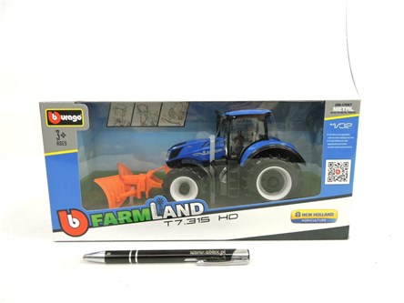 *BBURAGO metal. TRAKTOR New Holland, Pług śnieżny