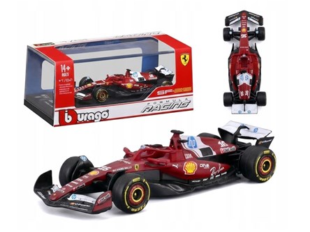 BBURAGO metal, 1:64 FERRARI FORMULA Ferari plastik