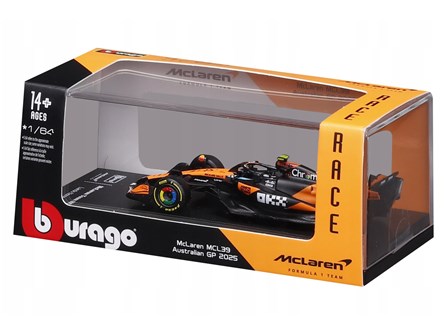 BBURAGO metal, 1:64 FORMULA Mc:aren plastik