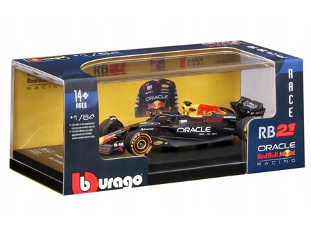 *BBURAGO metal, 1:64 FORMULA RB21 Verstappen plast