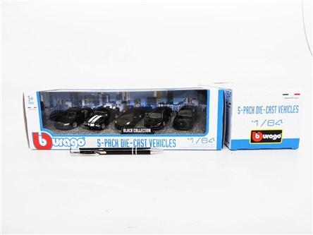 *BBURAGO metal., 1:64, 5-pack, BLACK COLLECTION