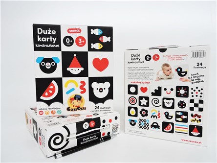CZUCZU DUŻE, karty kontrastowe,  0 i 3 mc+