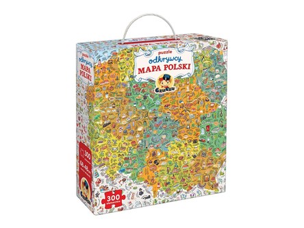 CZUCZU PUZZLE ODKRWCY mapa Polski 300 el.