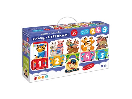 CZUCZU Puzzle z dziurką Pociąg z cyferkami