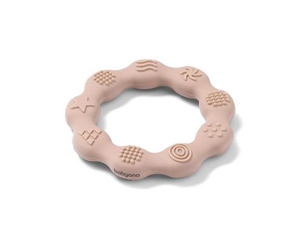 Gryzak silikonowy RING beżowy