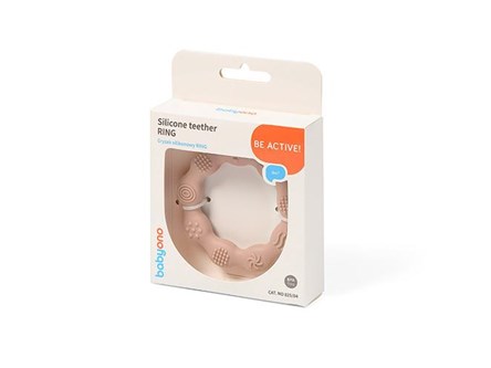 Gryzak silikonowy RING beżowy