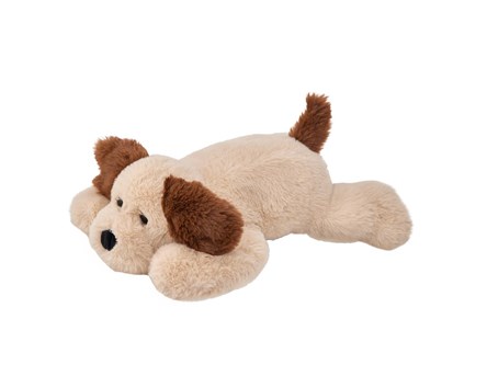 *PLUSZ pies leżący kremowy 38 cm