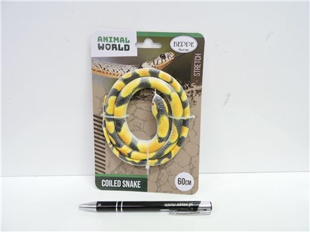 Wąż gumowy, pyton siatkowy, żółty, 60 cm