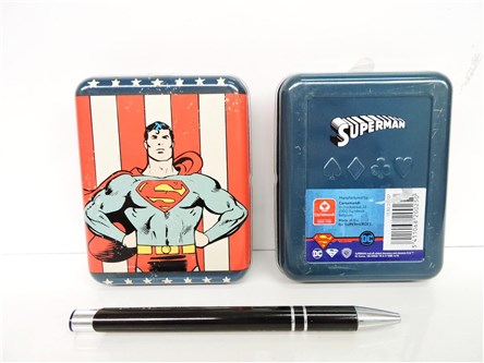 KARTY Superbohaterowie, Superman,           puszka