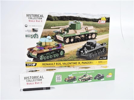 *COBI KLOCKI 595 el., RENAULT, VALENTINE, PANZER I