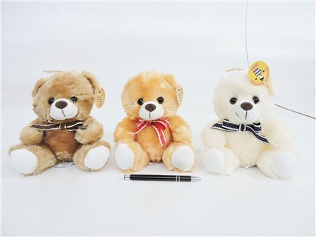 *AST. PLUSZ miś, z kokard, 19x15x13 cm.