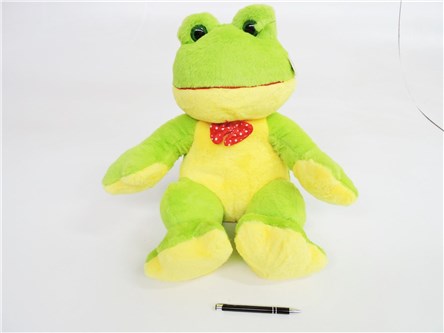 *PLUSZ żaba, 40 cm, z muszką, siedząca