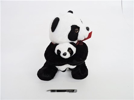 PLUSZ PANDA Z MŁODYM, 32 cm