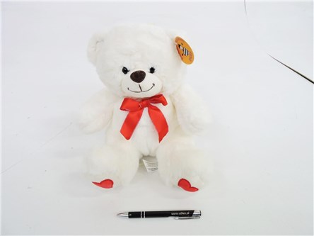 PLUSZ Miś Walentynkowy, biały, 28 cm