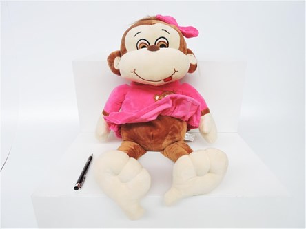 *PLUSZ małpka, 30 cm, w sukience, siedząca