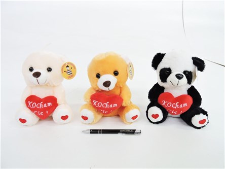 AST. PLUSZ Miś/Panda z Sercem Kocham Cię, 18 cm
