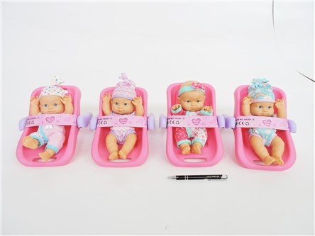 AST. LALKA w nosidełku, 22 cm, 4 wz.