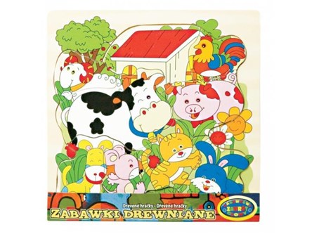 UKŁADANKA DREWNIANA zwierzęta domowe