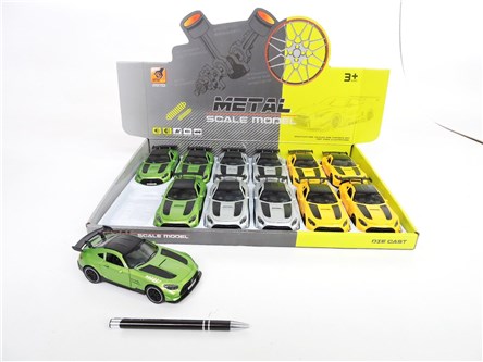 AUTO x 12 metal. sportowe, 14,5 cm, 3 kol., displ.