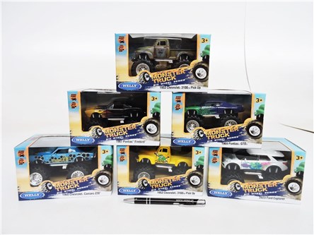 AST. WELLY AUTO metal, MONSTER TRUCK BIG WHEEL