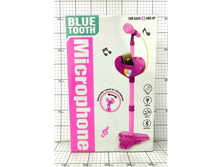 MIKROFON STOJĄCY NA BATERIE bluetooth różowy