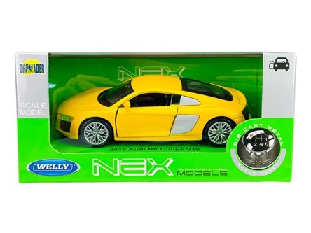 WELLY 1:34 Audi R8 Coupe V10 2016 żółte