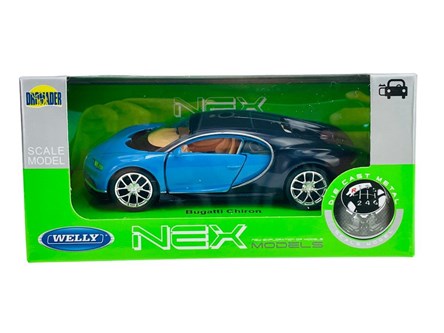 WELLY 1:34 Bugatti Chiron niebieski