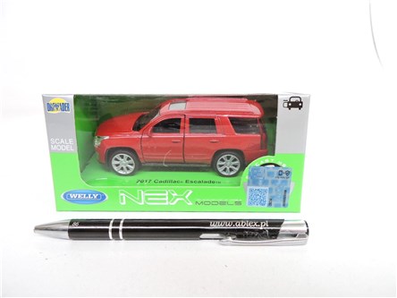 WELLY 1:34 Cadillac Escalade 2017 czerwony