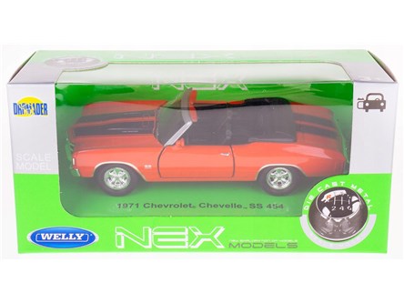 WELLY 1:34 Chevrolet Chevelle ss 454 , czerwony