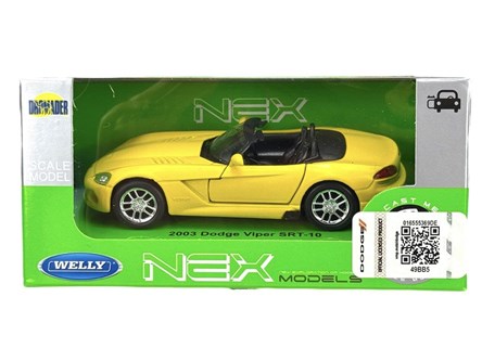 WELLY 1:34 Dodge Viper SRT-10 żółty